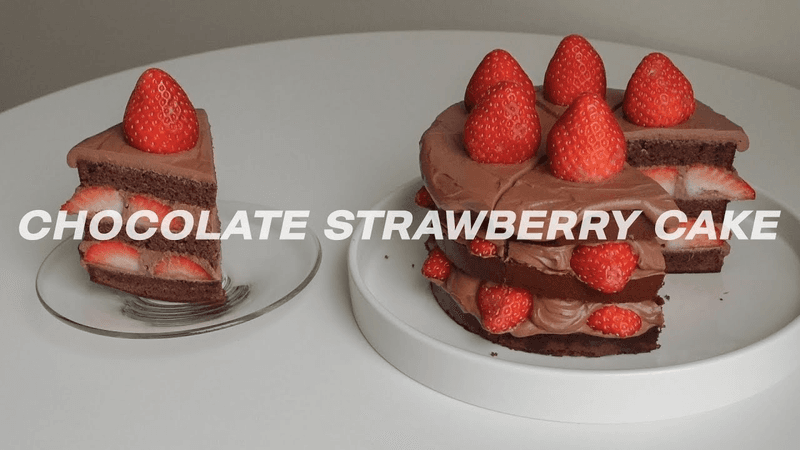 발렌타인데이 초코 딸기 케이크 만들기 Thumbnail