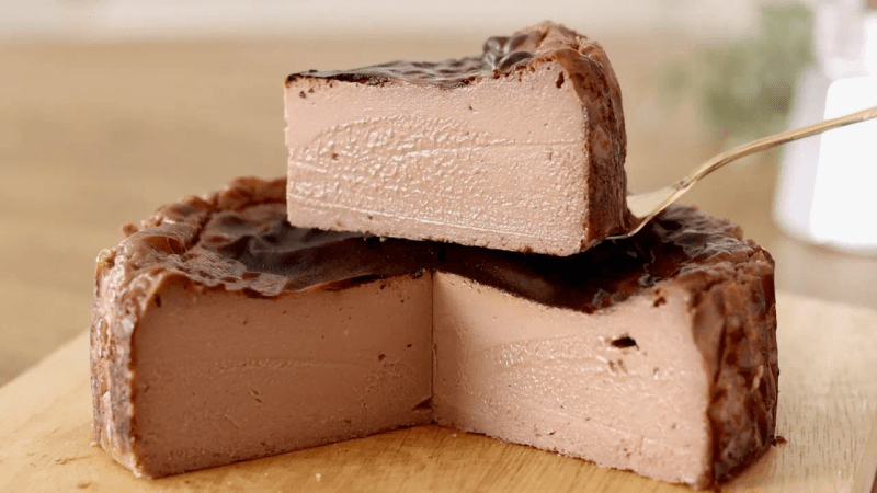 진한 초콜릿 바스크 치즈케이크의 만드는 법 Thumbnail