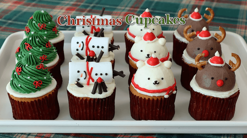 올해 크리스마스 베이킹은 이걸로 끝내요. 귀엽고 또 귀여운 크리스마스 컵케이크 만들기 🎄🎅 Thumbnail