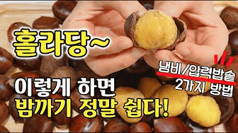 알맹이만 쏙쏙~ 냄비/압력솥으로 밤 쉽게 까는 법 Thumbnail