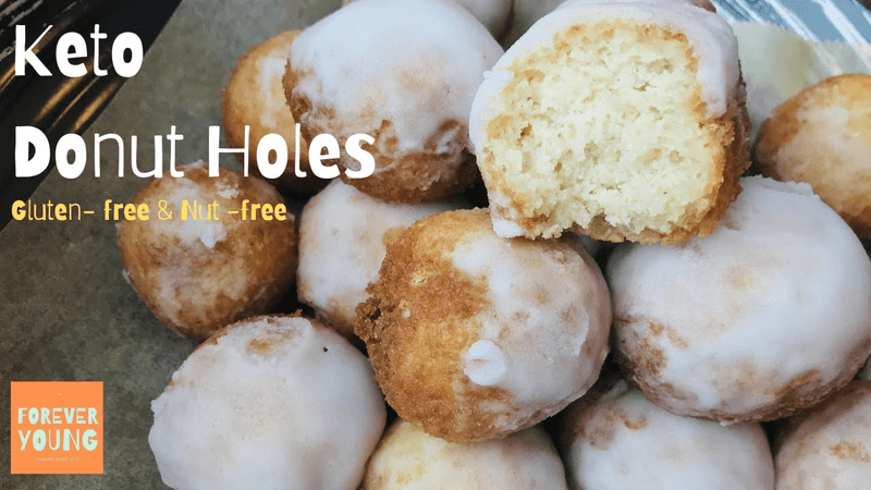 가장 간단하고 맛있는 키토 도넛 볼 (글레이즈드) Thumbnail