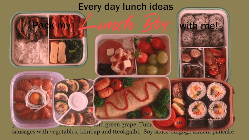 자취생 도시락 모음 2탄 🍱 유학생, 한식이 먹고 싶을때 일주일 도시락 만들기{ 연어장 덮밥, 오므라이스와 와플 팬케이크, 주먹밥과 쏘야 볶음, 김밥, 소불고기와 김치 부침개 } Thumbnail