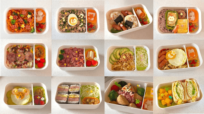 [ 도시락 모음집 1 ] ✰ 통학러의 현실적인 초간단 도시락 12가지 🧃 (1h) Thumbnail