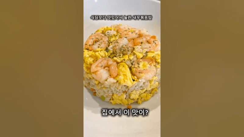 진짜 너무 간단한데… 맛은 식당급! 새우볶음밥 레시피 공개🍤 Thumbnail