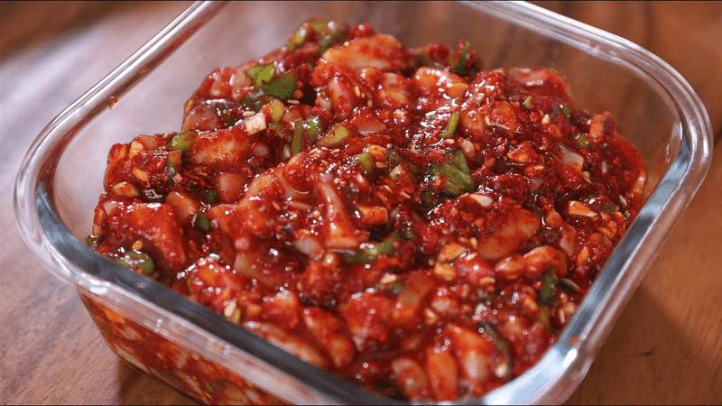 Spicy Fermented Squid Side Dish (Ojingeo-jeot) Thumbnail