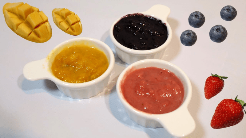 과일퓨레 만들기 (딸기, 블루베리, 망고) Thumbnail