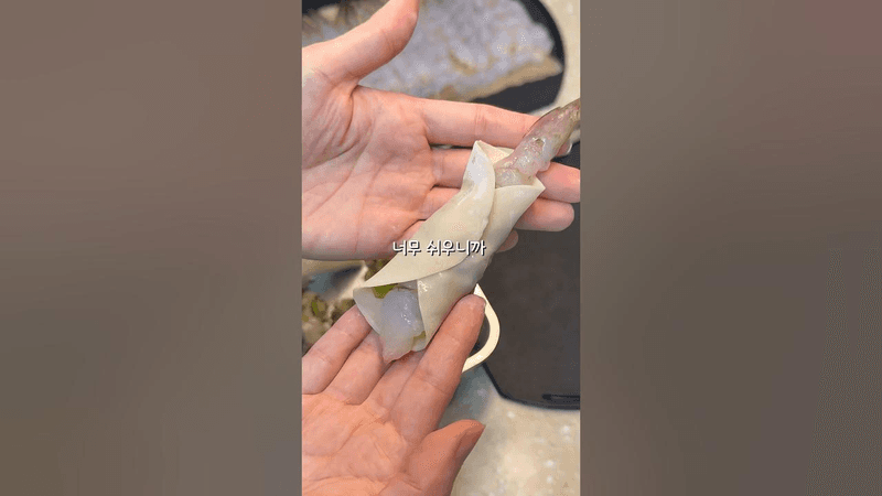 딱 두번접어서 만두대량생산 Thumbnail