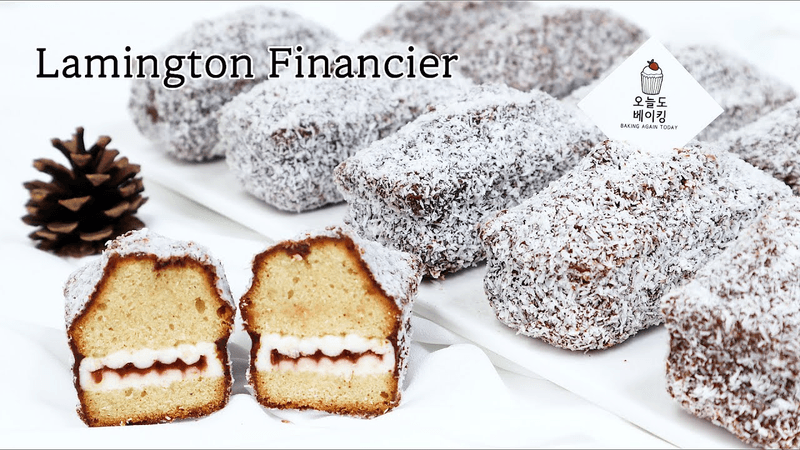 ❄ 하얀 눈이 내린듯 겨울을 닮은 래밍턴 휘낭시에  ❄ Thumbnail