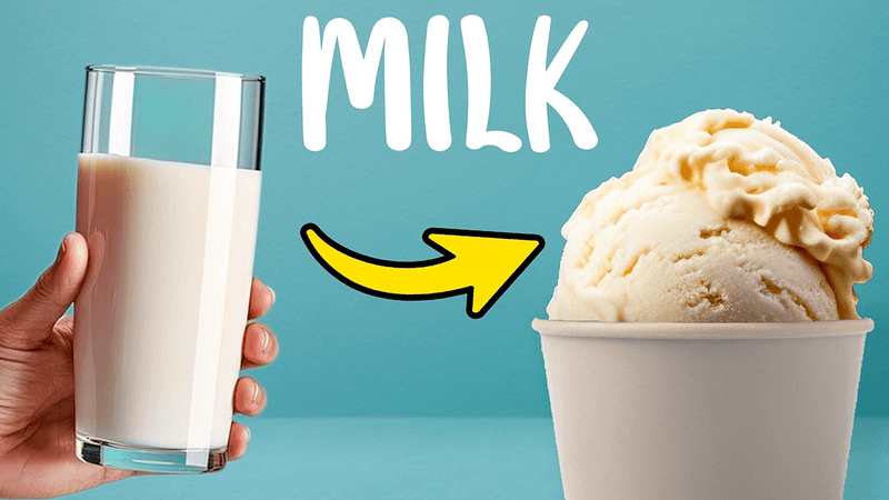 우유만 있으면 됩니다! 크림과 연유 없이 만드는 맛있는 아이스크림! Thumbnail