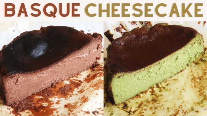 크리미하고 쫀득꾸덕한 말차&초코 바스크 치즈케이크 만들기 Thumbnail