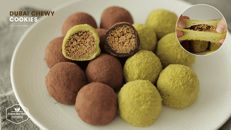 베이킹 디저트 핫템! 두바이 쫀득쿠키 만들기 | 초콜릿·피스타치오 2가지맛 Thumbnail