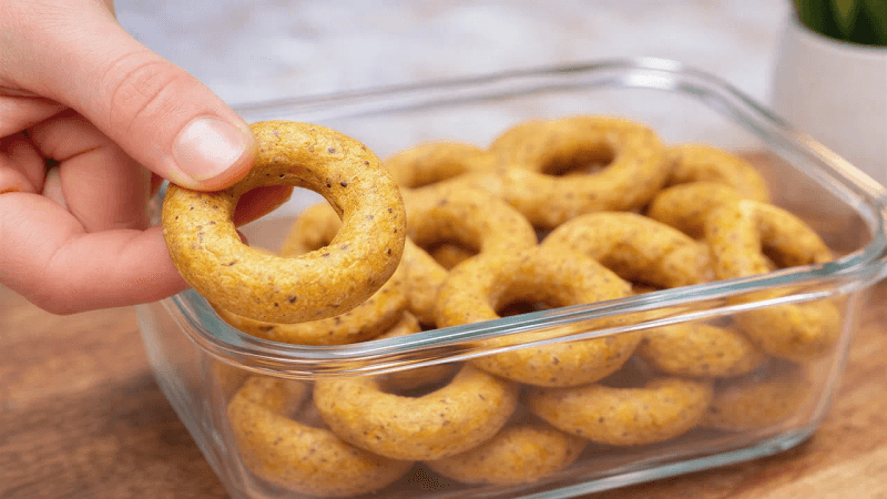 병아리콩으로 고단백 링을 만들었어요! 쉽고 건강한 간식 & 밀가루 없음! Thumbnail