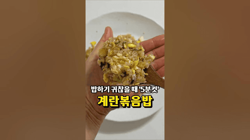 밥하기 귀찮을 때, 5분컷 계란볶음밥 Thumbnail