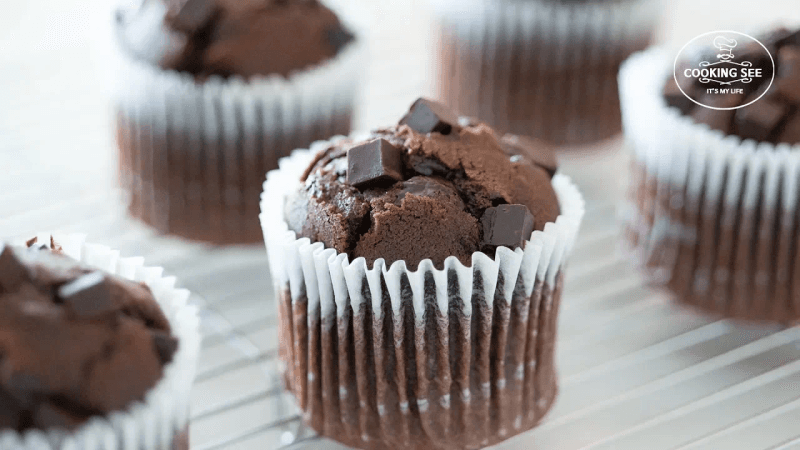 (머핀의 정석) 완벽한 초코 머핀 만들기 [홈베이킹], 초코칩 머핀만들기, 베이킹 ASMR, Cookingsee 쿠킹씨 Thumbnail