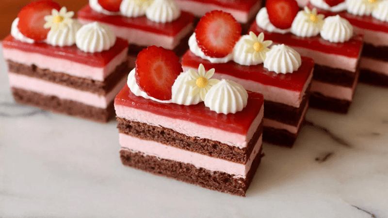 호텔식 딸기 초콜릿 무스 케이크 Thumbnail