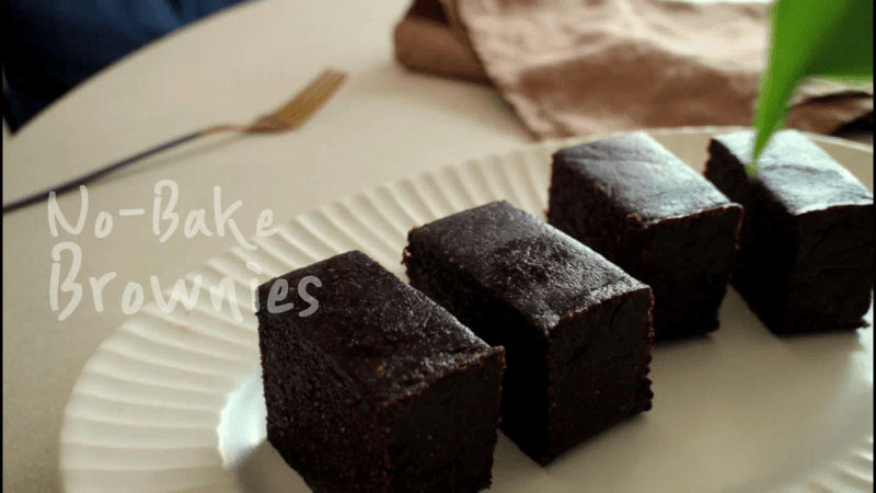 노 밀가루/버터/설탕! 노오븐으로 꾸덕꾸덕한 브라우니 만들기 Thumbnail