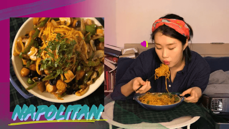 [간단야식] 나폴리탄 스파게티 만들기! Thumbnail