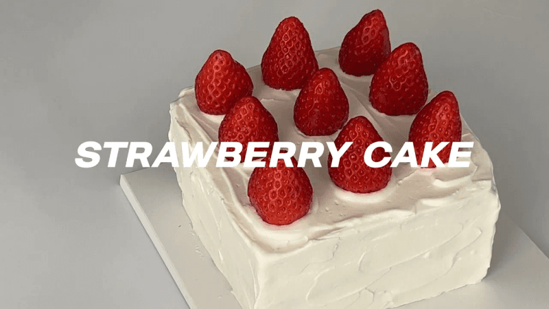 크리스마스 케이크2 🍓❤️ 딸기 쇼트 케이크 만들기 / Strawberry Cake Recipe Thumbnail