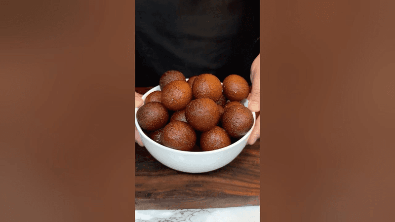 Kaju Gulab Jamun ASMR Cooking Thumbnail