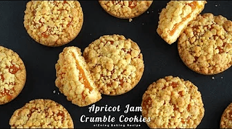 상큼달콤 살구 잼이 가득한 '살구 크럼블 쿠키' 만들기 : Apricot crumble cookies｜siZning Thumbnail