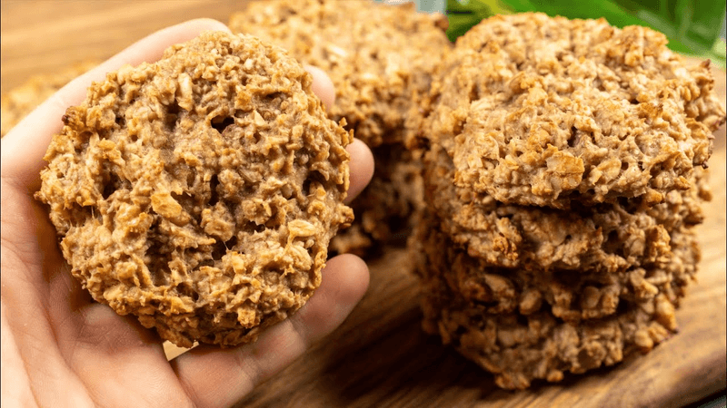 바나나 2개와 땅콩버터가 있나요? 맛있고 건강한 쿠키를 만들어보세요! 설탕 NO! 계란 NO! Thumbnail