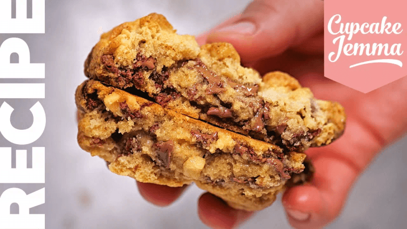 뉴욕 스타일 쿠키 레시피 | 인생 최고의 뉴욕 초콜릿 칩 쿠키! | 컵케이크 젬마 Thumbnail