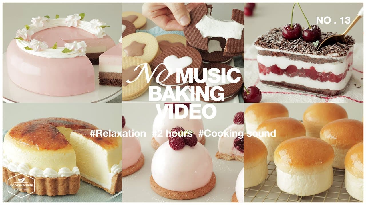 #13 잠잘 때 듣기 좋은 음악 없는 ASMR 베이킹 영상 모음 | 2 hours No Music ASMR Baking Video | Relaxing Sounds for Sleep Thumbnail