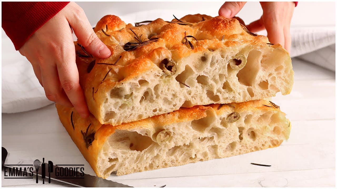 Big Bubble, NO-Knead Focaccia Bread Thumbnail