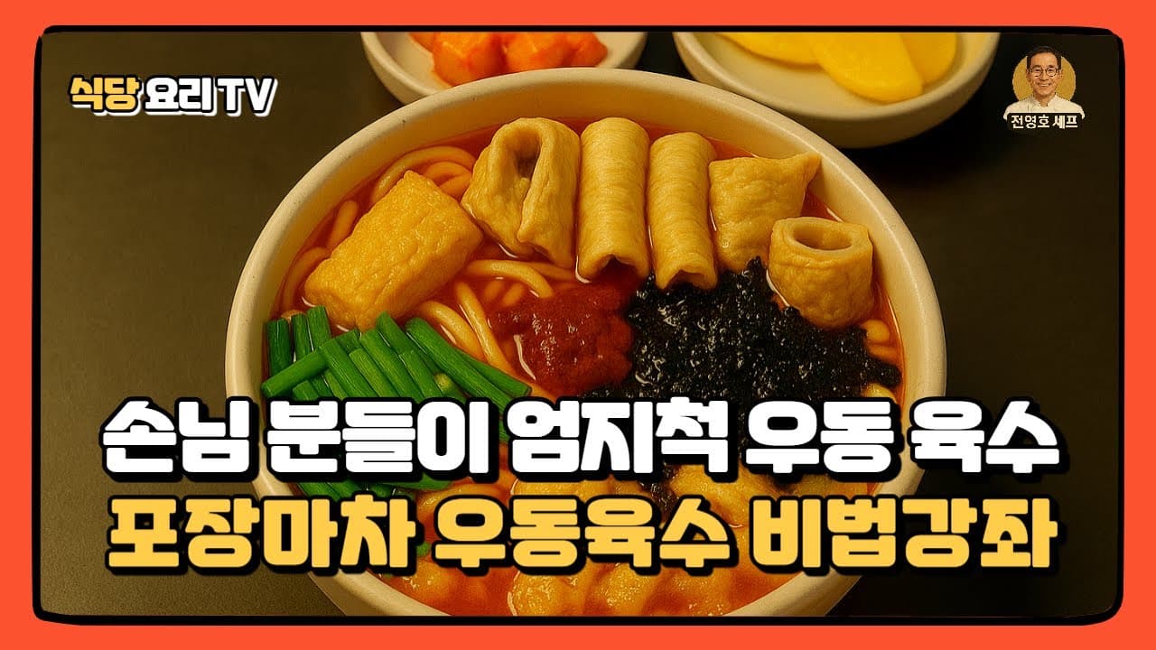👍이 맛이 진짜다! 포장마차 우동 육수 황금 비율 강좌👍 Thumbnail