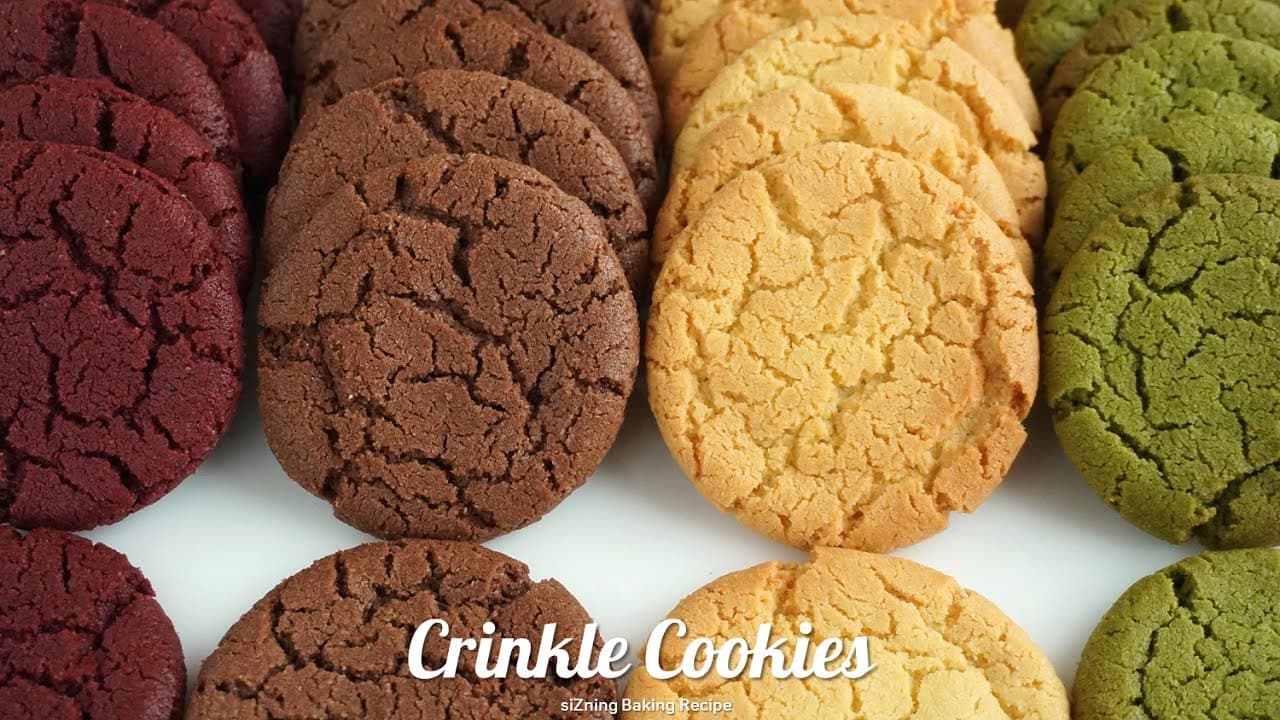 겉은 바삭! 속은 쫀득한 아메리칸 '크랙 쿠키' 만들기 (4가지 맛) Thumbnail