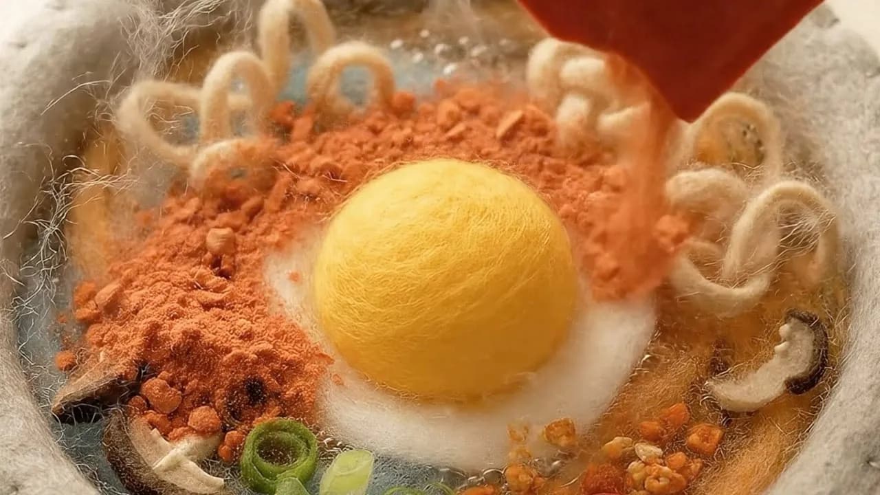 떠껀한 양모펠트 라면 Thumbnail