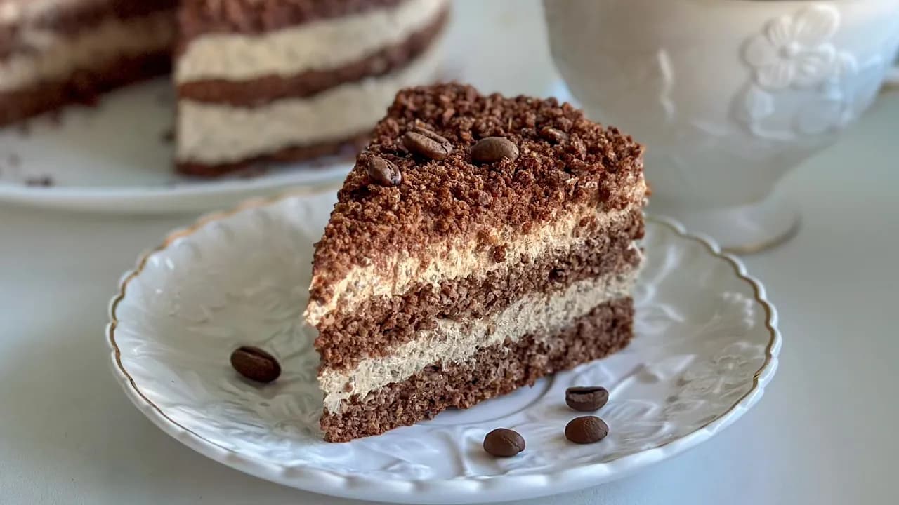 다이어트 커피 케이크와 치아 크림! 버터, 설탕, 밀가루 없이! Thumbnail