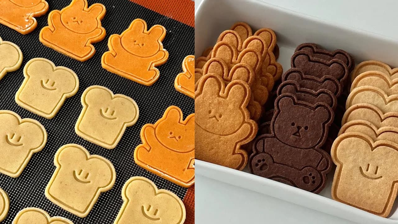 [쌀베이킹] 이렇게 귀여운 쿠키 보신분💗 3가지 맛 버터쿠키 만들기 / 바닐라, 초코, 황치즈 Thumbnail