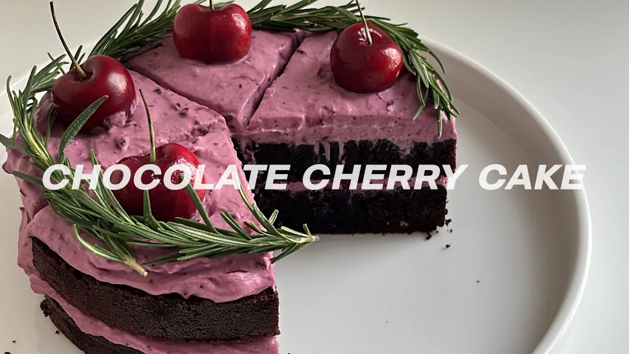 초코 체리 케이크 만들기🍫🍒 Thumbnail