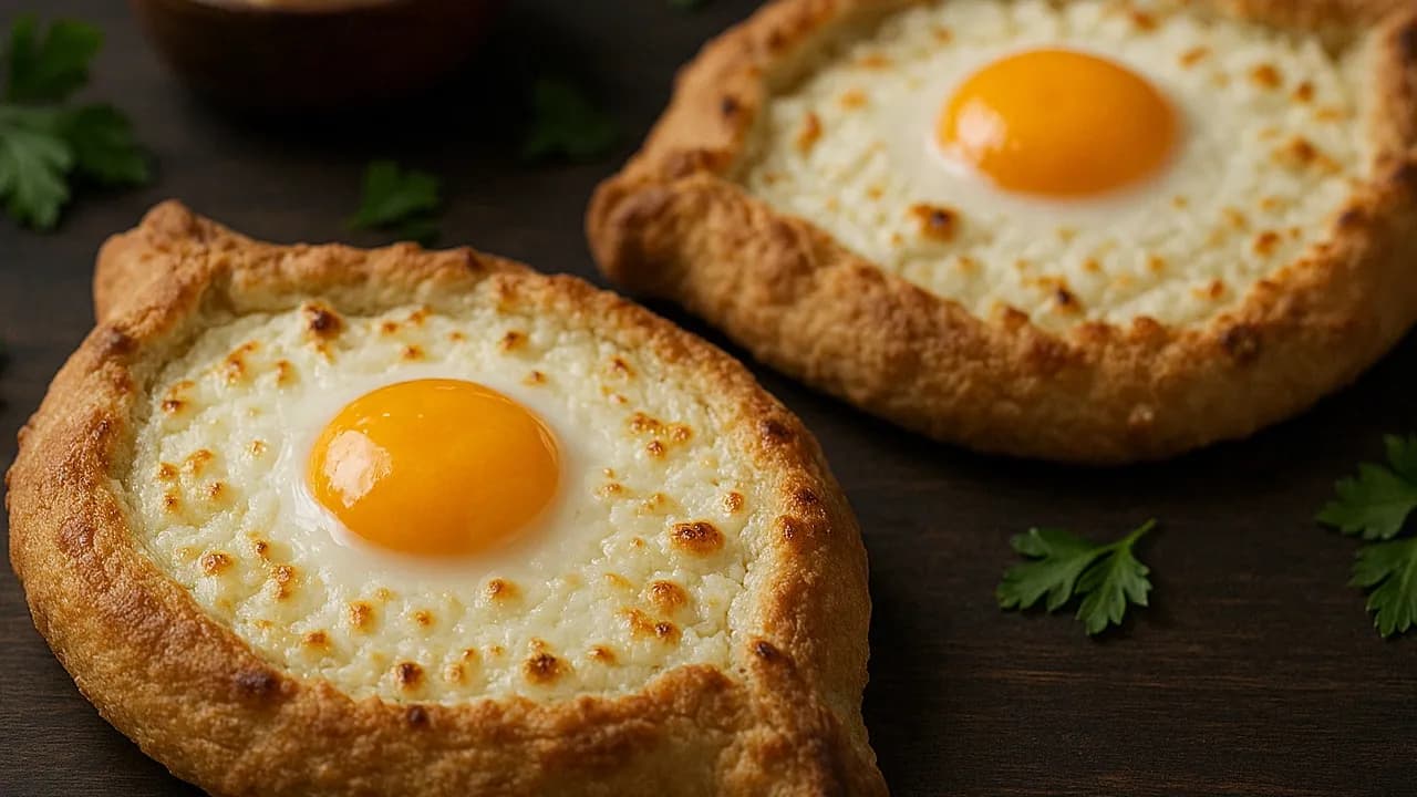Melted Cheese, Egg & Crispy Bread | Khachapuri Recipe! Thumbnail