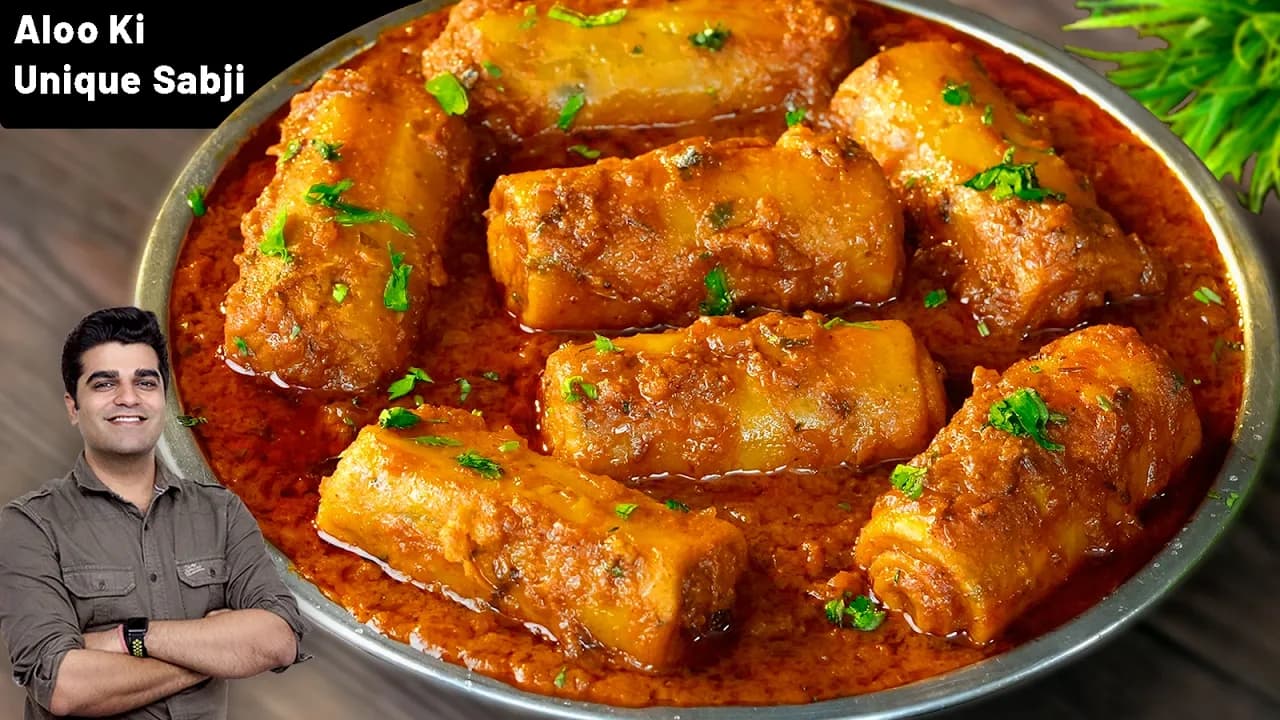 Aloo Besan ki Sabji (Potato and Gram Flour Curry) Thumbnail