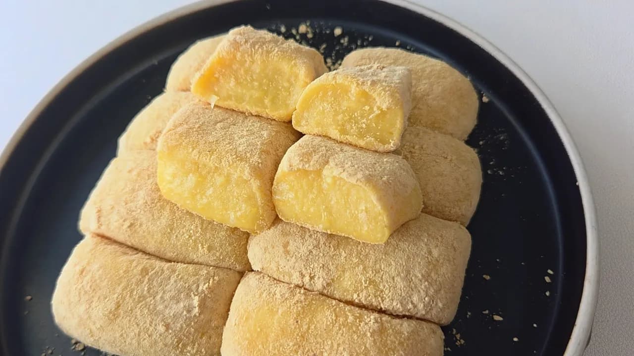 고소함 폭발! 영양가득 병아리콩찰떡 찹쌀가루없이 전자렌지 4분! Thumbnail