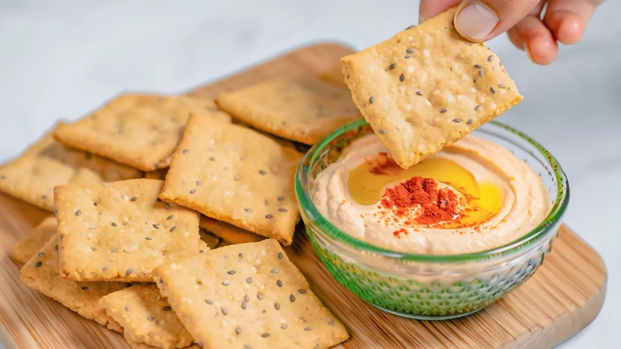 고단백 병아리콩 크래커! 바삭하고 쉬운 간식! 빠른 레시피! Thumbnail