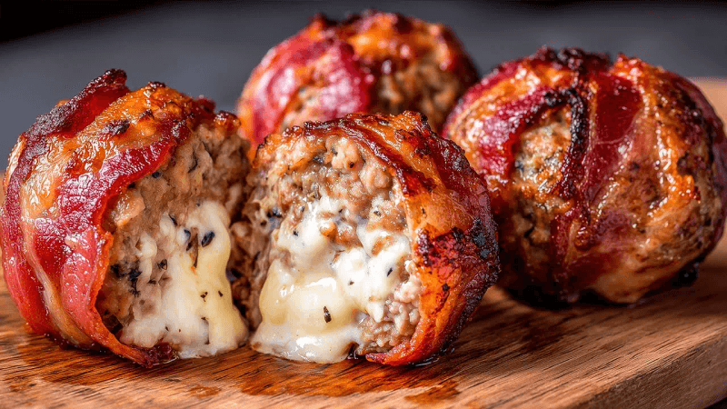 이탈리안 트라토리아 스타일! 치즈를 품은 베이컨 소시지 말이와 복숭아 샐러드 Thumbnail