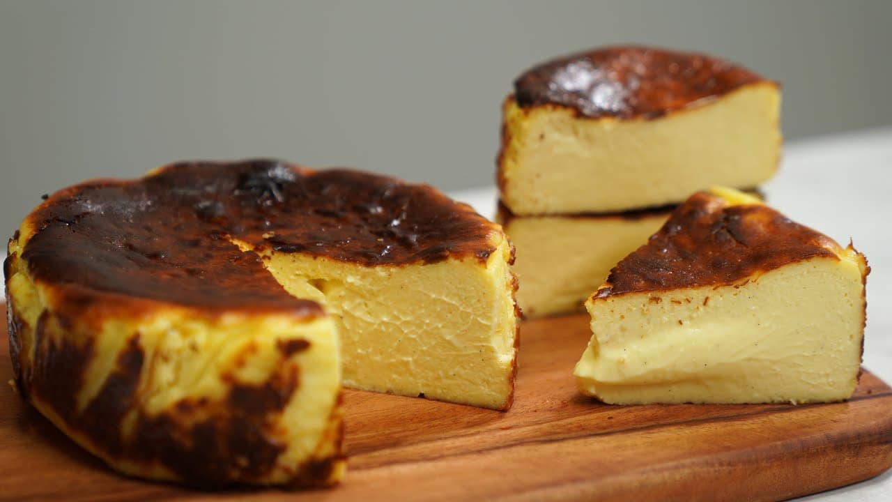 바스크 치즈케이크의 모든것 - Basque cheesecake Baking Vlog Thumbnail